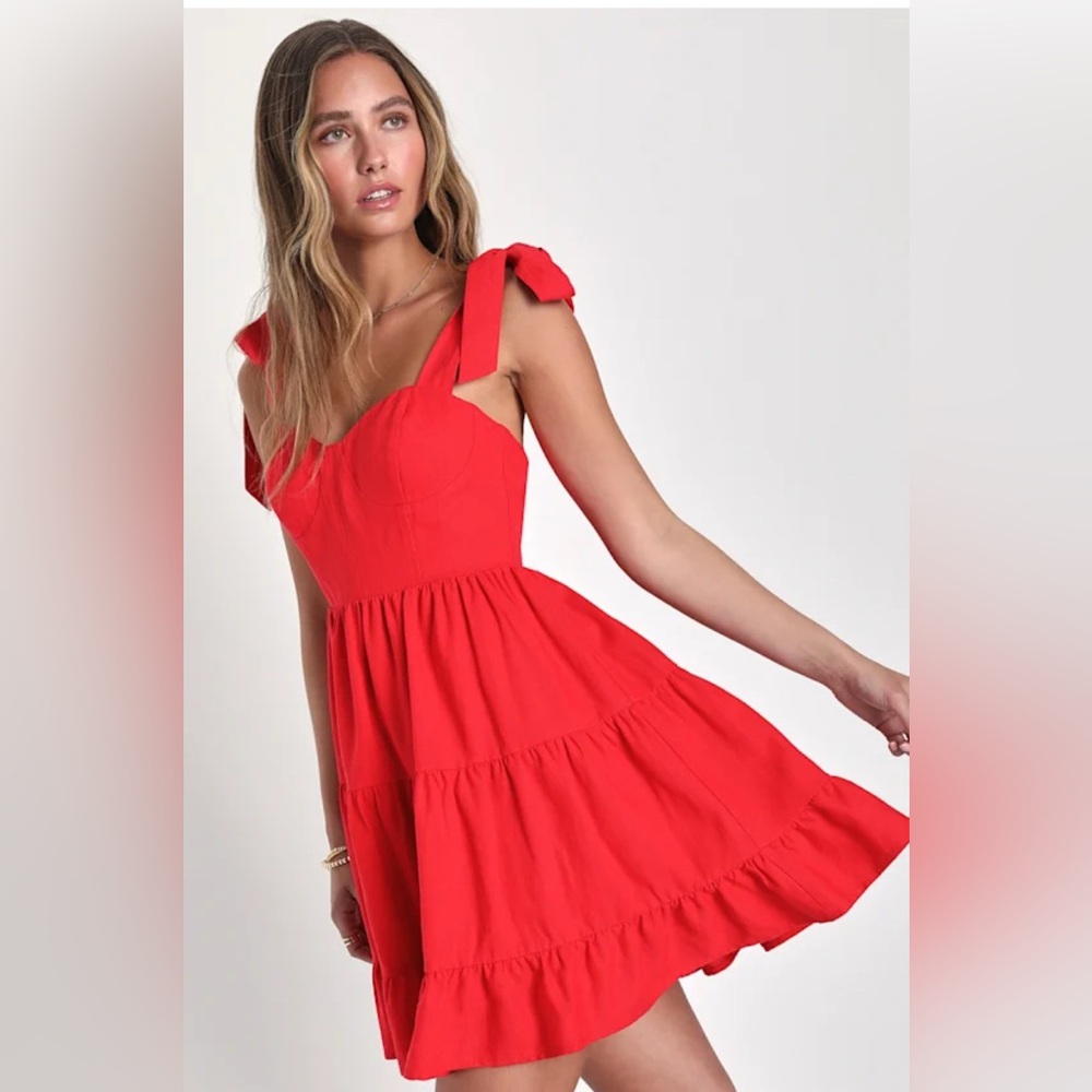 Lulu's Vibrant Red Dress